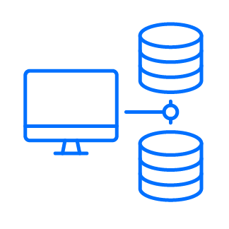 Computer and servers icon
